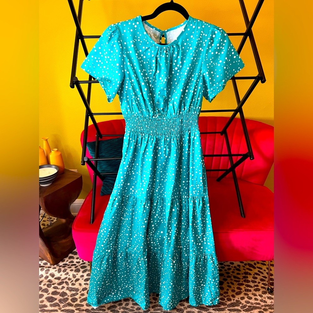 NEVER WORN BRAND NEW Polka dot print midi dress